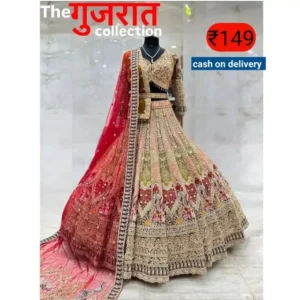 Mustard Maroon Combination Lehnga – Premium Designer Bridal Wear | Easy EMI, Credit Card & Loan Offers | Trending Outfit for University, MBA & Special Events