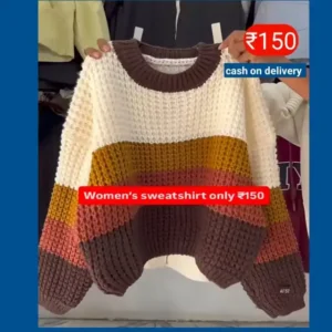 Women’s Premium Knitted Sweatshirt 2025 | Soft Comfortable Casual Wear | Stylish Winter Outfit