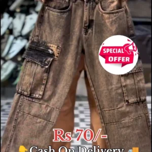 Men’s Casual Stash Pocket Jeans – Utility Style Denim