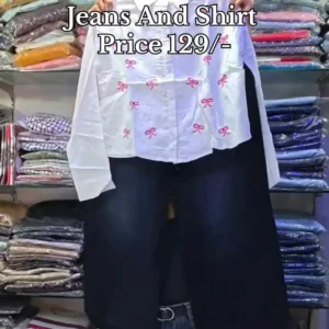 Premium Women Shirt & Denim Jeans Combo – Modern Fashion Outfit With Comfort Fit